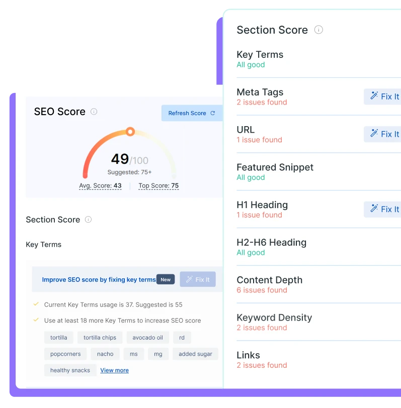 Scalenut Review: User-friendly Interface with SEO Score and quick fixes